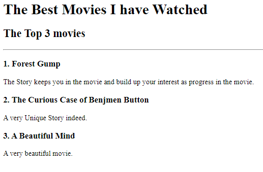 Movie ranking project